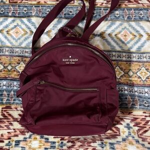 Kate Spade Burgundy Backpack